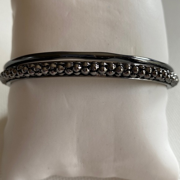 RJ Graziano CN Bangle Bracelets in Gunmetal Gray, set of 2, 8" - Picture 5 of 5
